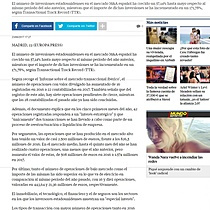 El nmero de inversiones estadounidenses en el mercado M&A de Espaa crece un 57,14% hasta mayo, segn TTR